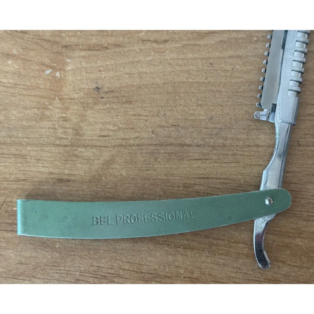 Vintage Green WECK Stainless Steel Folding Hair Shaper Razor Trimmer Cutter